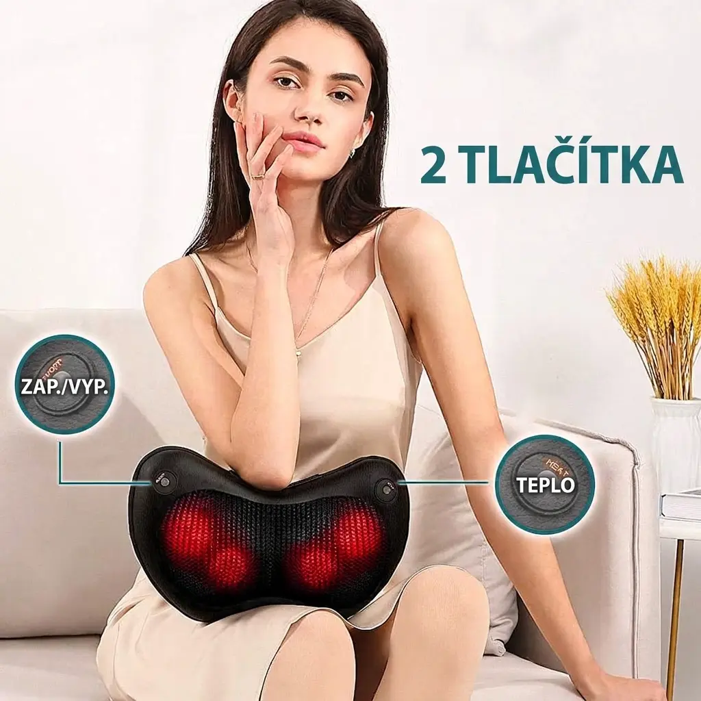 Přenosný Shiatsu masážní polštář - Obrázek 4